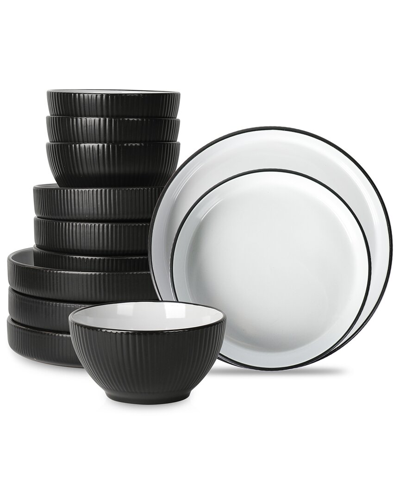 Christian Siriano Larosso 12pc Stoneware Dinnerware Set