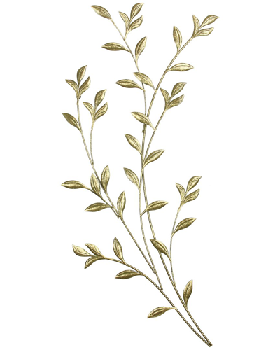 Fetco Saba Gold Leafy Boughs Wall Art In Metallic