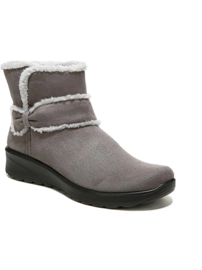 Bzees Glaze Womens Pull-on Casual Ankle Boots In Grey