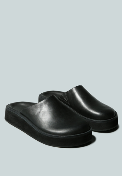 Rag & Co X Givens Flatform Black Slip-on