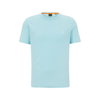 Hugo Boss Men's Cotton-jersey Regular-fit T-shirt With Logo Patch In Light Blue