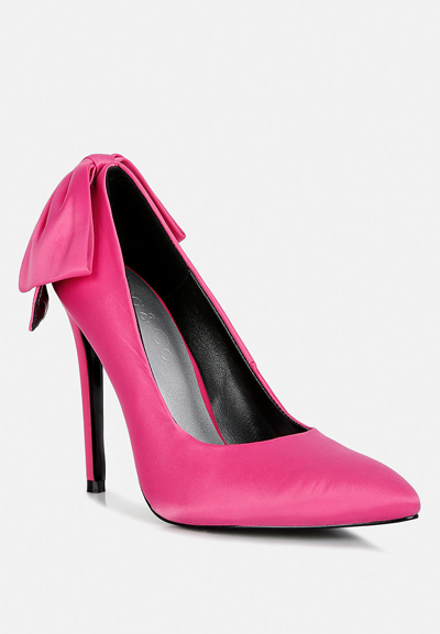 Rag & Co Hornet Fuchsia Satin Stiletto Pump Sandals In Pink