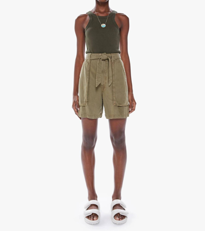 Mother The Chute Paperbag Shorts In Multi