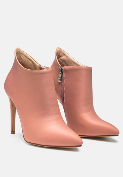 Rag & Co Melba Pointed Toe Stiletto Boot In Pink
