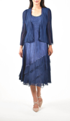Komarov 2 Pc Dress Jacket Set In Midnight Navy In Blue