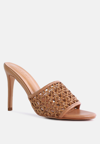 Rag & Co Tease Woven Raffia Sandal In Multi