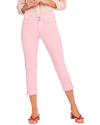 Nydj Chloe Hollywood Side Slit Capri Jeans In Pink