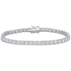 Mimi & Max 9 1/2ct Dew Created Moissanite Tennis Bracelet In Sterling Silver In White