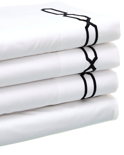 Dea Italian Linens Sinfonia Toscana Prato Embroidered Sheet Set In White