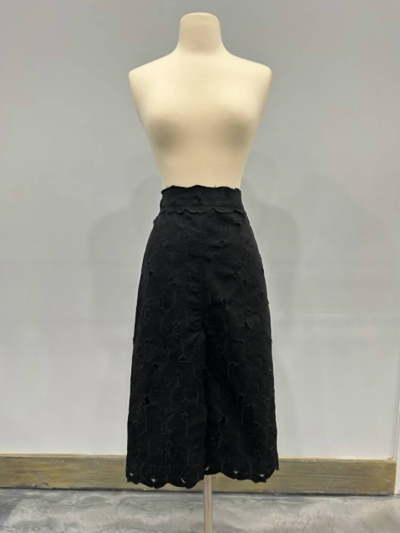 Red Valentino Gonna Midi Skirt In Nero In Black