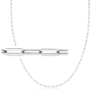Ross-simons 3-in-1 Italian Sterling Silver Paper Clip Link Necklace, Mask Holder And Eyeglass Chain In Silver