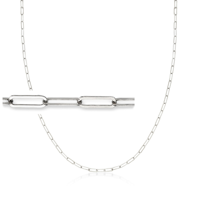 Ross-simons 3-in-1 Italian Sterling Silver Paper Clip Link Necklace, Mask Holder And Eyeglass Chain