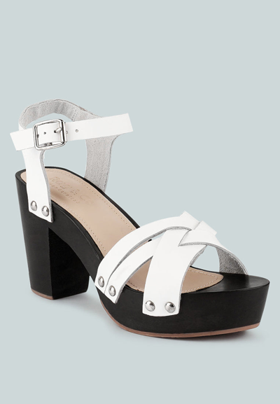 Rag & Co Velma White Ankle Strap Sandal