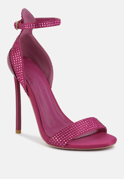 Rag & Co Magnate Pointed High Heel Party Sandals In Fuchsia In Pink