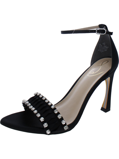 Sam Edelman Evelynn Womens Embellished Ankle Strap Heels In Black