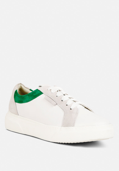 Rag & Co Endler Color Block Leather Sneakers In Green