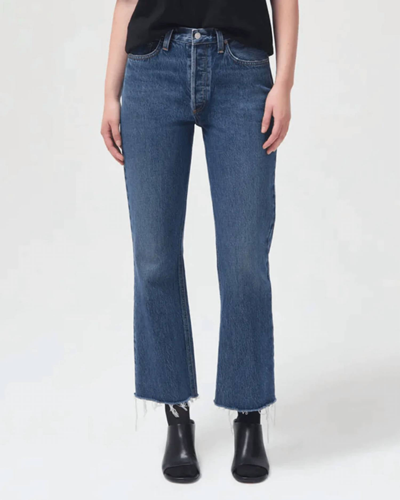 Agolde Lyle Low-rise Straight-leg Jeans In Blue