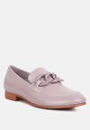 RAG & CO MERVA CHUNKY CHAIN LEATHER LOAFERS IN LILAC