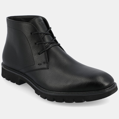 Vance Co. Shoes Arturo Plain Toe Chukka Boot In Black