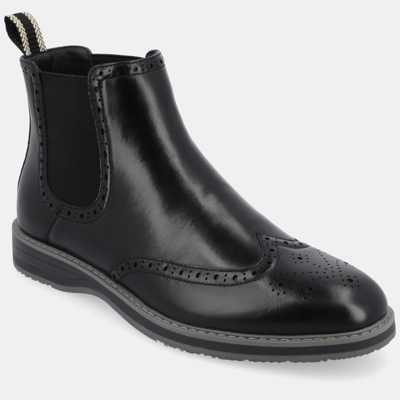 Vance Co. Shoes Thorpe Wingtip Chelsea Boot In Black