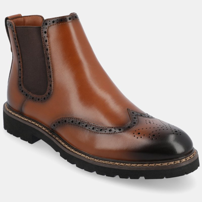 Vance Co. Shoes Hogan Wingtip Chelsea Boot In Brown