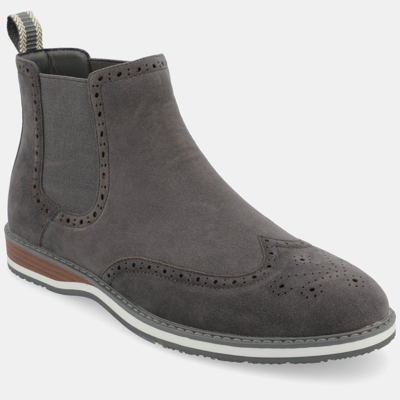 Vance Co. Shoes Thorpe Wingtip Chelsea Boot In Grey