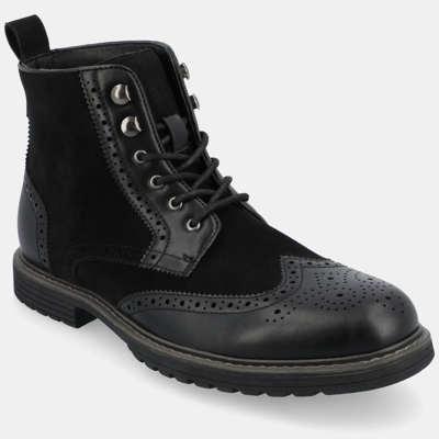Vance Co. Shoes Virgil Wingtip Ankle Boot In Black