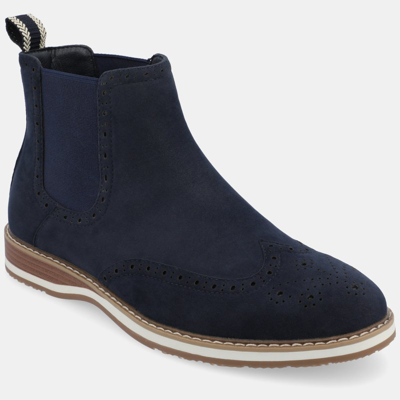 Vance Co. Shoes Thorpe Wingtip Chelsea Boot In Blue