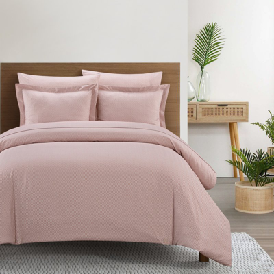 Chic Home Design Laurel 3 Piece Duvet Cover Set Graphic Herringbone Pattern Print Design Bedding In Pink