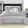 Chic Home Design Veronica 8 Pc Comforter Set In Grey
