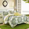 Chic Home Design Miranda 8 Piece Quilt Set Super Soft Microfiber Large Printed Medallion Reversible With Geometric Pr In Yellow