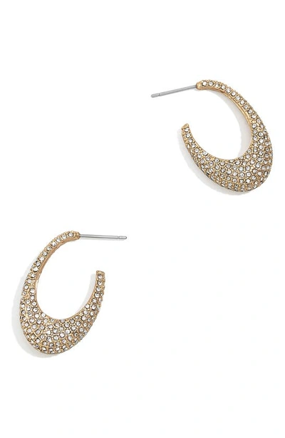 Baublebar Hailee Pave Graduated Hoop Earrings In Gold Tone In Clear/gold