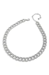 Baublebar Cassandra Curb Chain Necklace In Silver