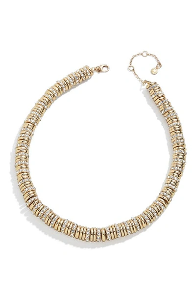 Baublebar Laurie Crystal Rondelle Necklace In Clear/gold