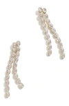 Baublebar Ava Cubic Zirconia Double Strand Drop Earrings In Clear/gold