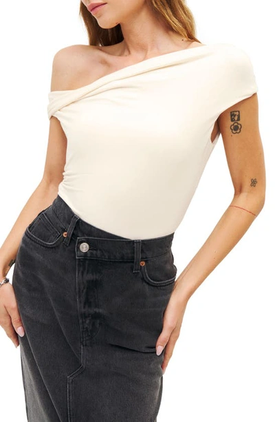 Reformation Cello Knit Top In Cream