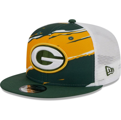 New Era Green Green Bay Packers  Tear Trucker 9fifty Snapback Hat