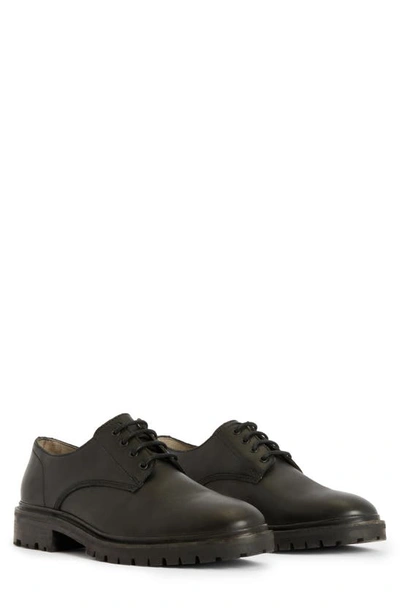 Allsaints Jarred Cleated Sole Formal Leather Shoes In Black