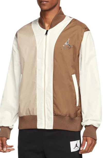 Jordan Mens  Flt Mvp Hbr Jacket In Brown