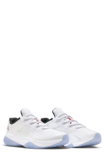 Jordan Nike Air  11 Cmft Low Trainer In White/ Black/ Varsity Red