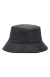 Barbour Wax Bucket Hats In Green Cotton In Black