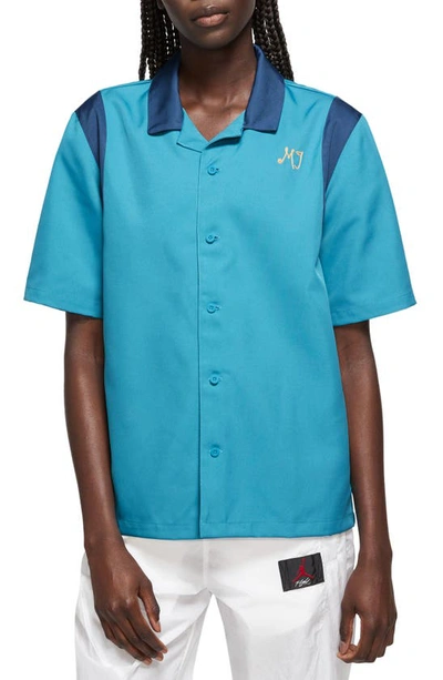 Jordan Women's  Button-up Shirt In Blue