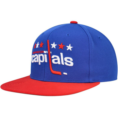 Mitchell & Ness Men's  Blue Washington Capitals Core Team Ground 2.0 Snapback Hat