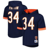 Mitchell & Ness Men's  Walter Payton Navy Chicago Bears Retired Player Name And Number Mesh Hoodie T- In Navy