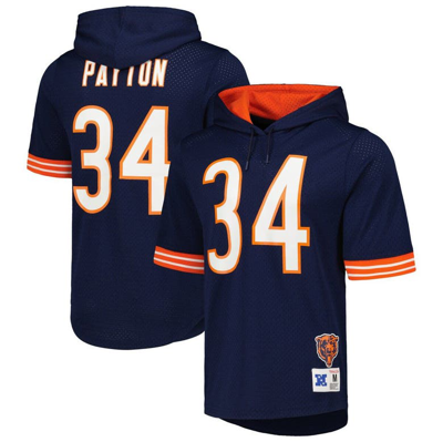 Mitchell & Ness Men's  Walter Payton Navy Chicago Bears Retired Player Name And Number Mesh Hoodie T-