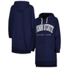 Gameday Couture Navy Penn State Nittany Lions Take A Knee Raglan Hooded Sweatshirt Dress In Navy