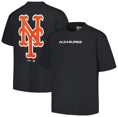 Pleasures Black New York Mets Ballpark T-shirt
