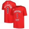 JORDAN BRAND YOUTH JORDAN BRAND ZION WILLIAMSON RED NEW ORLEANS PELICANS NAME & NUMBER STATEMENT T-SHIRT