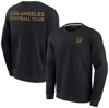 FANATICS SIGNATURE UNISEX FANATICS SIGNATURE BLACK LAFC SUPER SOFT PULLOVER CREW SWEATSHIRT