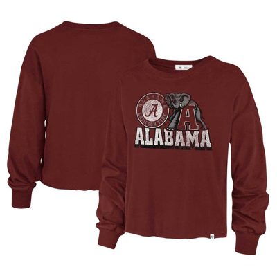 47 ' Crimson Alabama Crimson Tide Bottom Line Parkway Long Sleeve High Waist T-shirt